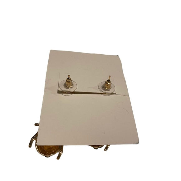 Betsey Johnson spider earrings. Blue and pink sparkly - Picture 3 of 3